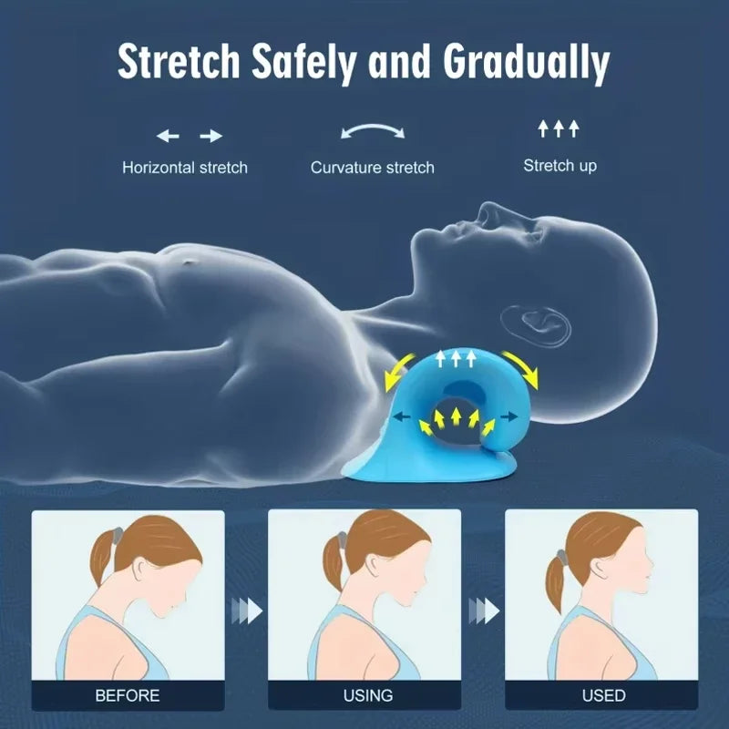 Neck And Shoulder Relaxer Cervical Traction Device Pain Relief And Cervical Spine Alignment Chiropractic Pillow Neck Stretcher
