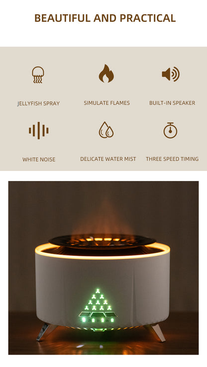 Humidifier  Fire Flame Diffuser With Lights®️